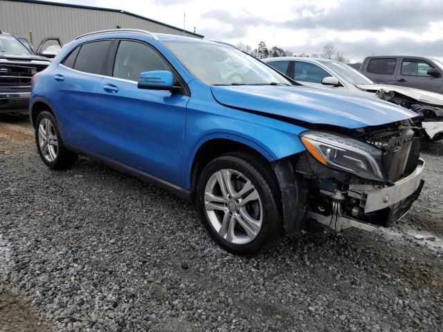 WDCTG4GB9FJ079950 - 2015 MERCEDES-BENZ GLA 250 4MATIC BLUE photo 4