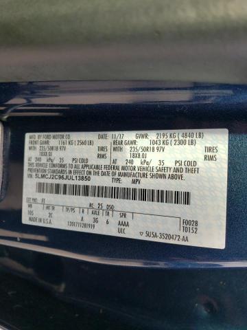 5LMCJ2C96JUL13850 - 2018 LINCOLN MKC SELECT 蓝色 照片 14