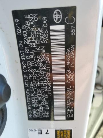 JTDKARFPXK3112451 - 2019 TOYOTA PRIUS PRIM 白色 照片 12