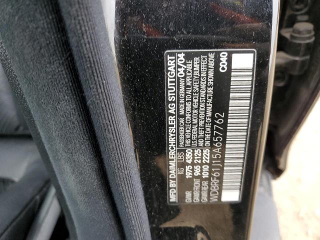 WDBRF61J15A657762 - 2005 MERCEDES-BENZ C 240 BLACK photo 12