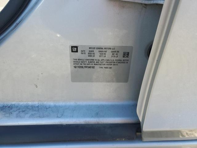 1G11C5SL7FF348182 - 2015 CHEVROLET MALIBU 1LT SILVER photo 12
