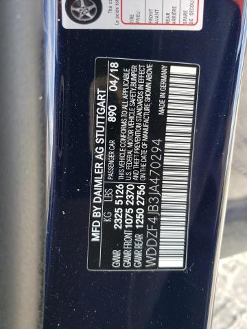 WDDZF4JB3JA470294 - 2018 MERCEDES-BENZ E 300 BLUE photo 12