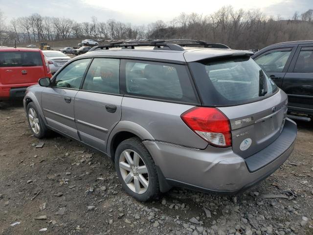 4S4BP61C087363249 - 2008 SUBARU OUTBACK 2.5I GRAY photo 2