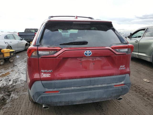 4T3RWRFV0MU021686 - 2021 TOYOTA RAV4 XLE RED photo 6