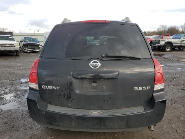 5N1BV28U96N106029 - 2006 NISSAN QUEST S BLACK photo 6