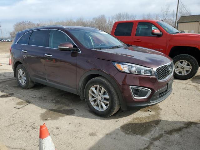 5XYPG4A31GG128116 - 2016 KIA SORENTO LX BURGUNDY photo 4