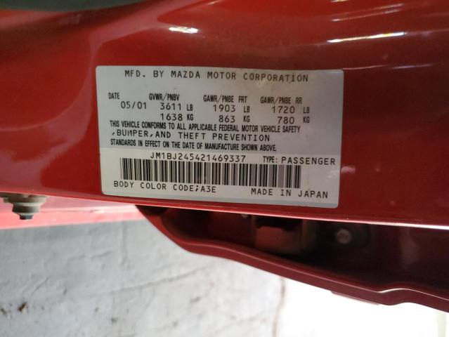 JM1BJ245421469337 - 2002 MAZDA PROTEGE PR5 红色 照片 12