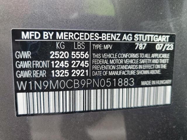 W1N9M0CB9PN051883 - 2023 MERCEDES-BENZ EQB 250+ GRAY photo 13