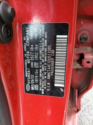 KMHCT4AE1DU511085 - 2013 HYUNDAI ACCENT GLS RED photo 12