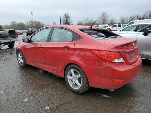 KMHCT4AE1DU511085 - 2013 HYUNDAI ACCENT GLS RED photo 2