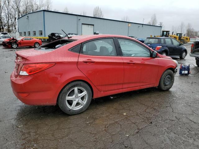 KMHCT4AE1DU511085 - 2013 HYUNDAI ACCENT GLS RED photo 3