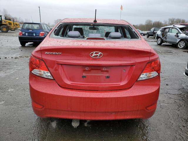 KMHCT4AE1DU511085 - 2013 HYUNDAI ACCENT GLS RED photo 6