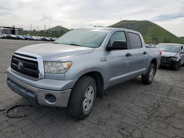 5TFEY5F12BX111381 - 2011 TOYOTA TUNDRA CREWMAX SR5 GRAY photo 1