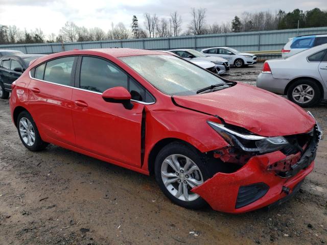 3G1BE6SM9KS594234 - 2019 CHEVROLET CRUZE LT RED photo 4