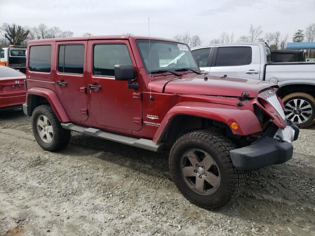 1J4HA5H14BL532017 - 2011 JEEP WRANGLER U SAHARA BURGUNDY photo 4