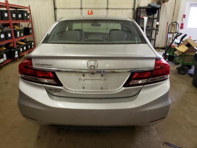 19XFB2F98DE079503 - 2013 HONDA CIVIC EXL ვერცხლისფერი ფოტო 6