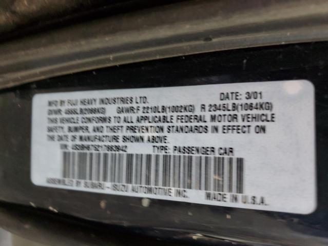 4S3BH675217663942 - 2001 SUBARU LEGACY OUTBACK AWP 蓝色 照片 13