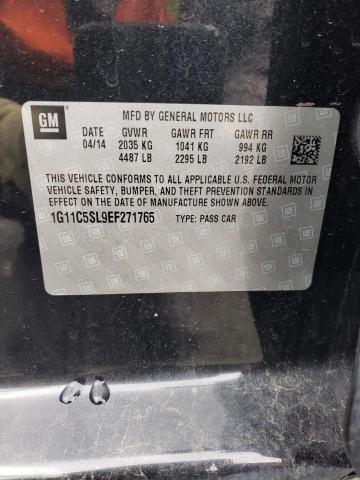 1G11C5SL9EF271765 - 2014 CHEVROLET MALIBU 1LT BLACK photo 12