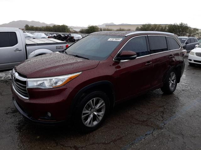 5TDJKRFH8FS095073 - 2015 TOYOTA HIGHLANDER XLE Bordo foto 1