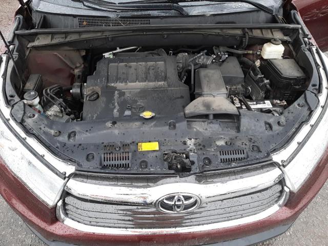 5TDJKRFH8FS095073 - 2015 TOYOTA HIGHLANDER XLE Bordo foto 12