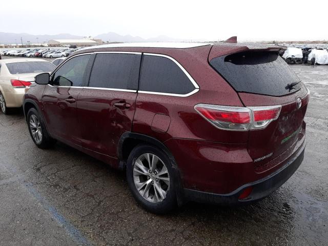 5TDJKRFH8FS095073 - 2015 TOYOTA HIGHLANDER XLE Bordo foto 2