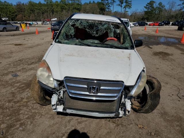 JHLRD68565C017165 - 2005 HONDA CR-V LX WHITE photo 5