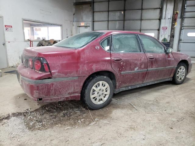 2G1WF52E759185796 - 2005 CHEVROLET IMPALA MAROON photo 3