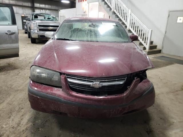 2G1WF52E759185796 - 2005 CHEVROLET IMPALA MAROON photo 5