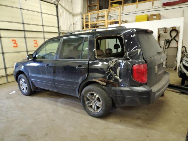 2HKYF18645H540719 - 2005 HONDA PILOT EXL BLACK photo 2