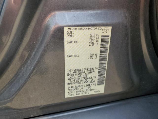 1N4AL3AP0EC198776 - 2014 NISSAN ALTIMA 2.5 GRAY photo 12