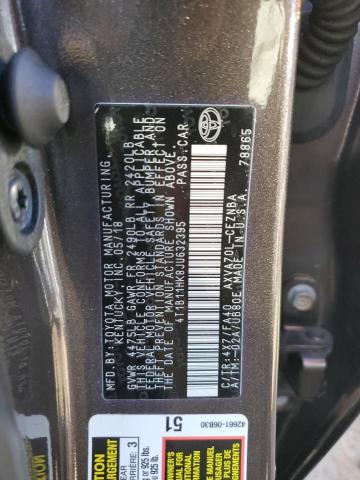 4T1B11HK8JU632395 - 2018 TOYOTA CAMRY L BROWN photo 12