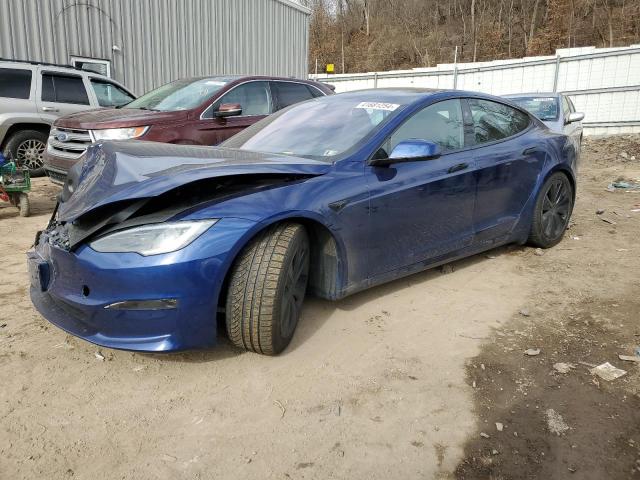 5YJSA1E51PF521708 - 2023 TESLA MODEL S ლურჯი ფოტო 1