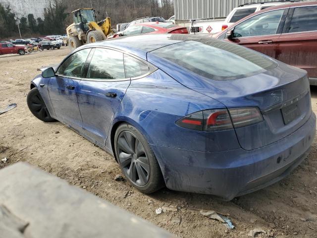 5YJSA1E51PF521708 - 2023 TESLA MODEL S ლურჯი ფოტო 2