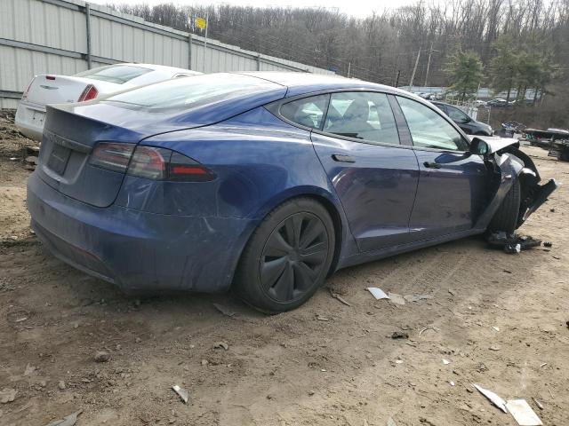 5YJSA1E51PF521708 - 2023 TESLA MODEL S BLUE photo 3