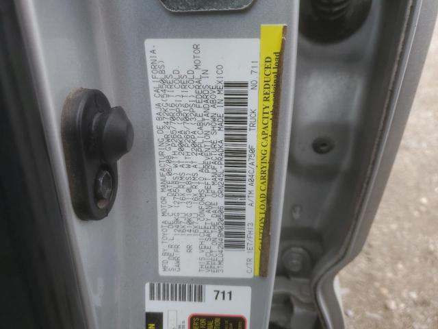 3TMLU42N49M020506 - 2009 TOYOTA TACOMA DOUBLE CAB 灰色 照片 12