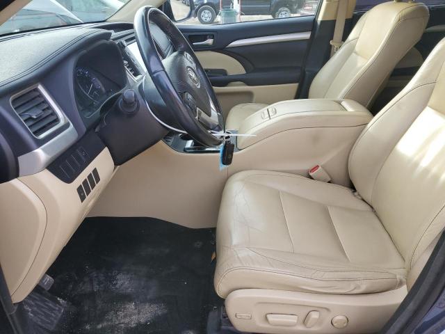 5TDJKRFH1GS230976 - 2016 TOYOTA HIGHLANDER XLE BLUE photo 7