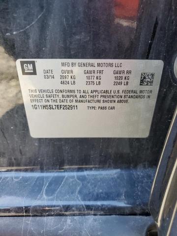 1G11H5SL7EF252911 - 2014 CHEVROLET MALIBU LTZ შავი ფოტო 13