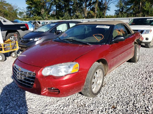 1C3EL75R14N252107 - 2004 CHRYSLER SEBRING GTC RED photo 2