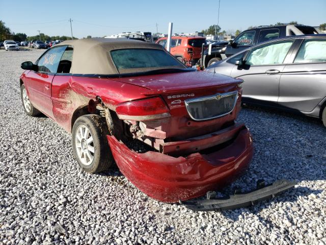 1C3EL75R14N252107 - 2004 CHRYSLER SEBRING GTC RED photo 3