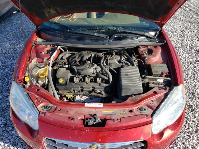 1C3EL75R14N252107 - 2004 CHRYSLER SEBRING GTC RED photo 7