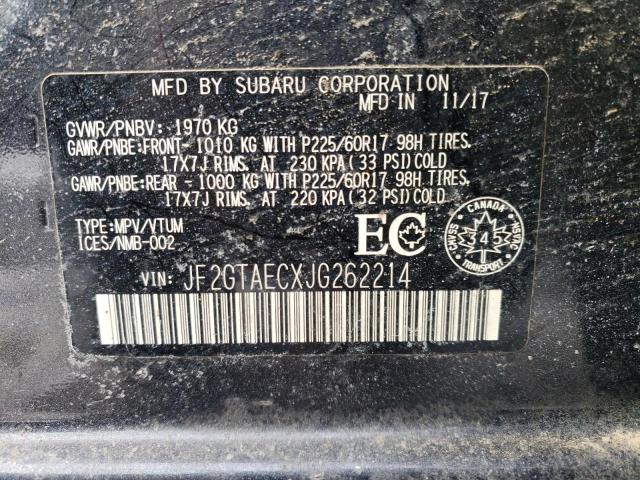 JF2GTAECXJG262214 - 2018 SUBARU CROSSTREK PREMIUM 黑色 照片 13