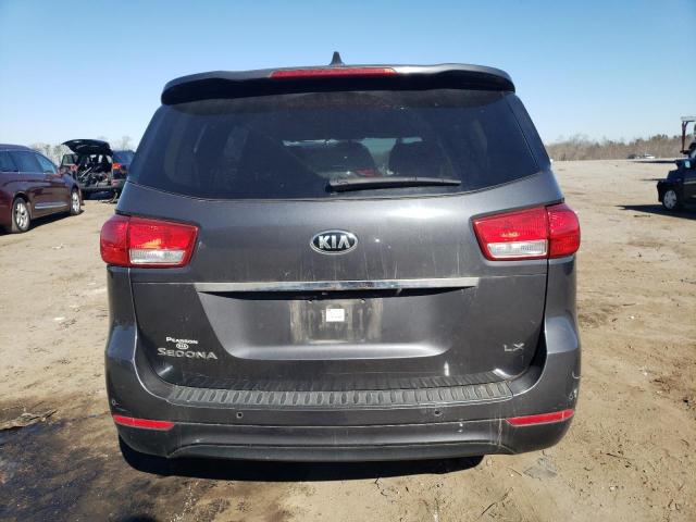 KNDMB5C14F6021162 - 2015 KIA SEDONA LX GRAY photo 6