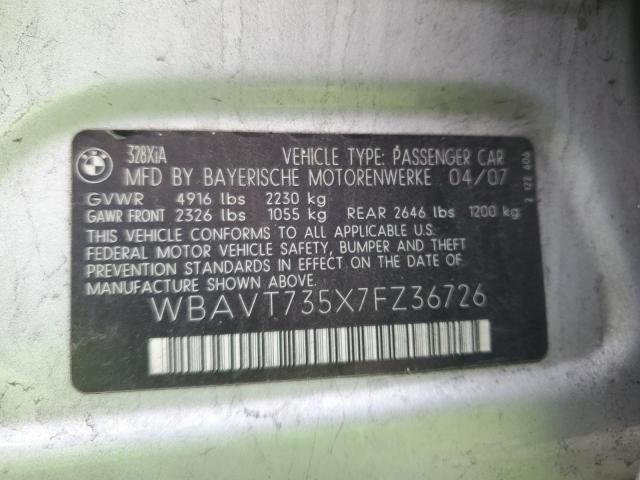 WBAVT735X7FZ36726 - 2007 BMW 328 XIT SILVER photo 12