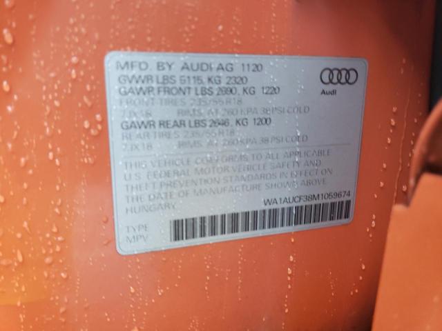 WA1AUCF38M1059674 - 2021 AUDI Q3 PREMIUM 40 ORANGE photo 13