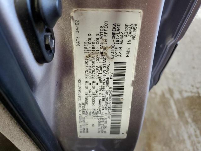 JTEHT05J822025419 - 2002 TOYOTA LAND CRUIS SILVER photo 13