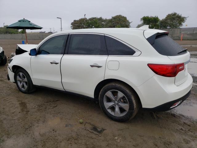 5FRYD3H26GB003574 - 2016 ACURA MDX WHITE photo 2