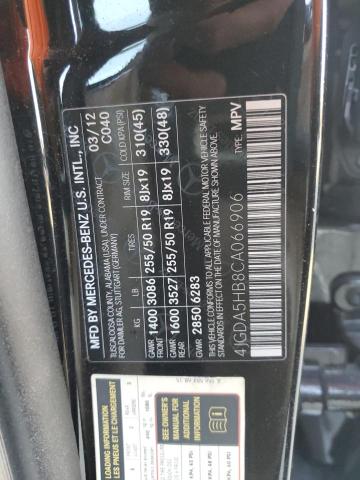 4JGDA5HB8CA066906 - 2012 MERCEDES-BENZ ML 350 4MATIC BLUE photo 13