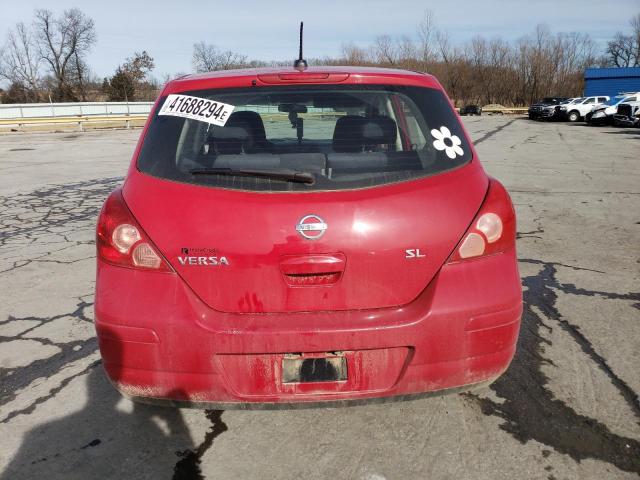 3N1BC13E58L440696 - 2008 NISSAN VERSA S RED photo 6