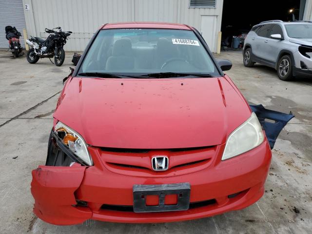 1HGES16445L030139 - 2005 HONDA CIVIC DX RED photo 5