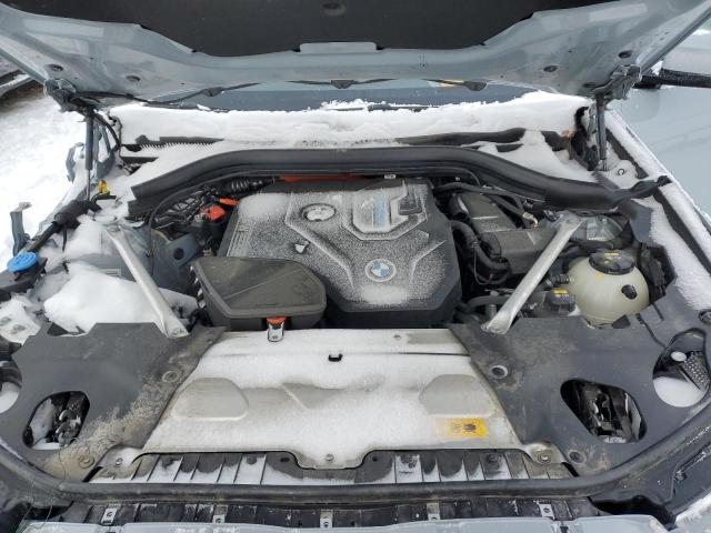 5UX63DP02N9K02841 - 2022 BMW X3 XDRIVE30E GRAY photo 11